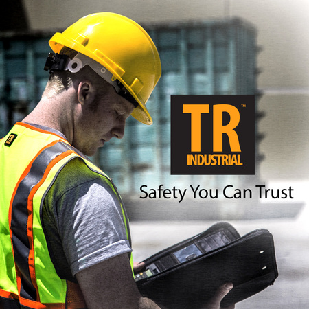 Tr Industrial Class 2 Safety Vest with Pockets and Zipper Closure, 3M Strips, XL TR88055-3M-XL